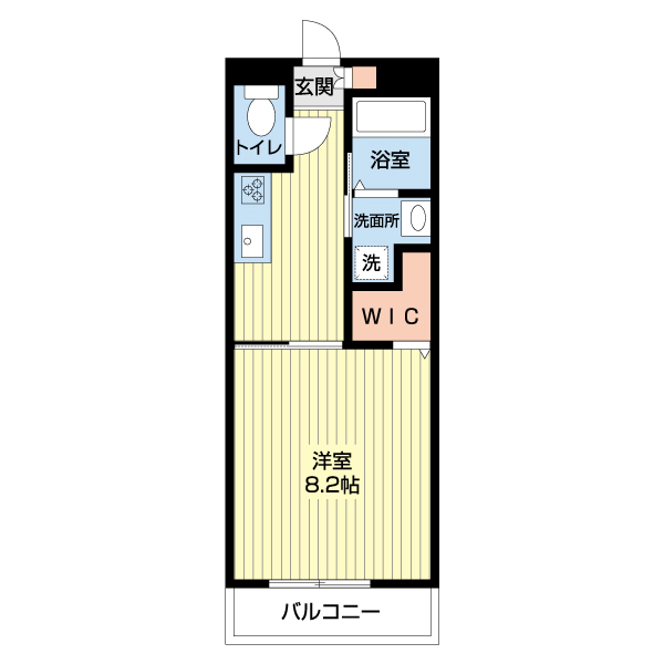 熊本市東区新外のマンションの間取り