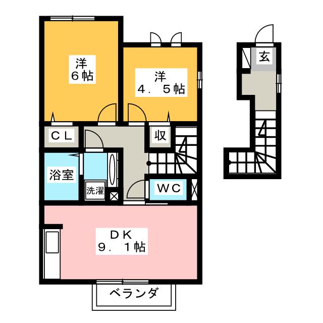 ローズ　クォーツの間取り