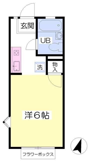 横浜市磯子区森のアパートの間取り