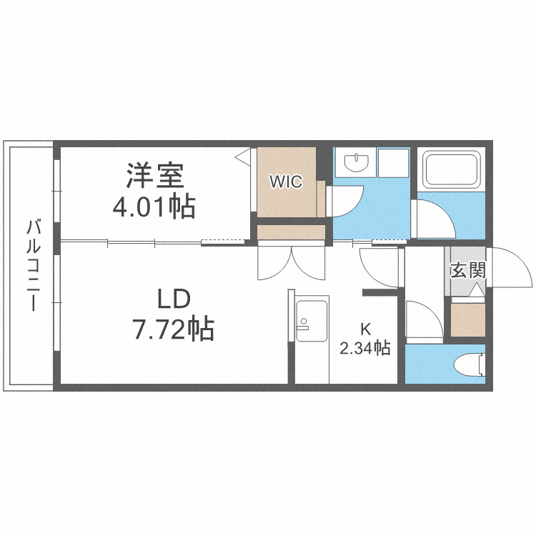 札幌市中央区南十七条西のマンションの間取り