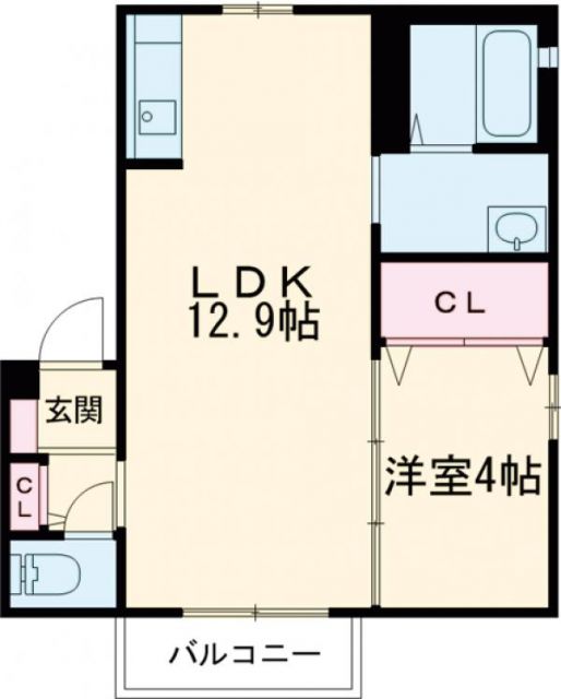 桑名市大字矢田のアパートの間取り