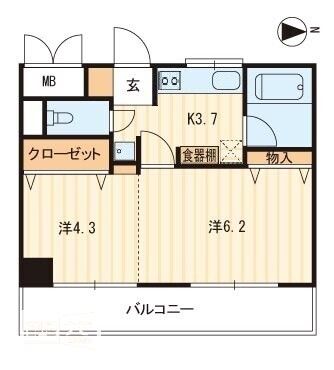 アヴニール若宮の間取り