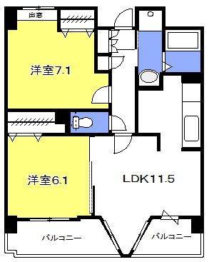 フラット　フレグランスの間取り