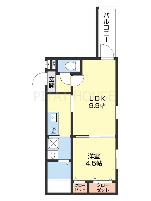 フジパレス和歌山駅南III番館の間取り