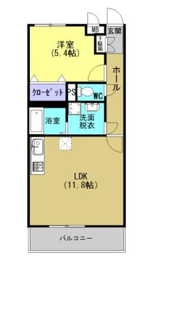 鹿児島市坂元町のマンションの間取り