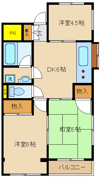 ヨートミクハイムの間取り