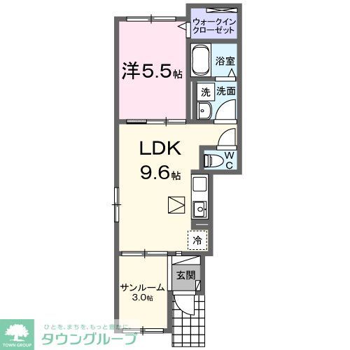 高座郡寒川町一之宮のアパートの間取り