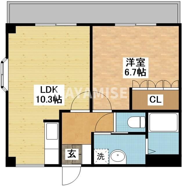 長崎市かき道のアパートの間取り