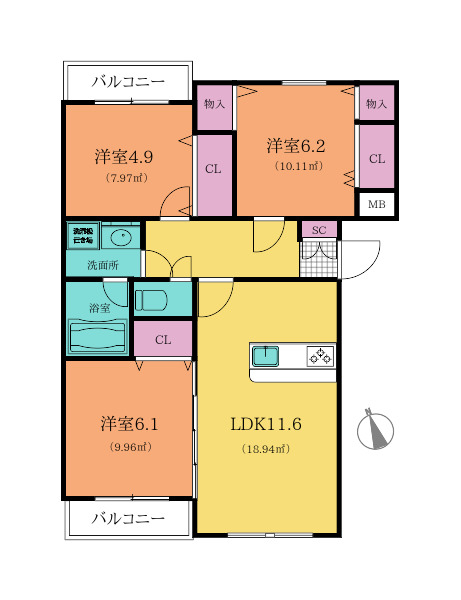 プレステージパラムの間取り