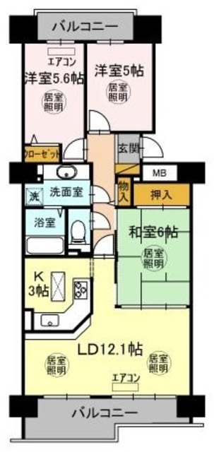 サンパセオ新柏 E号棟の間取り