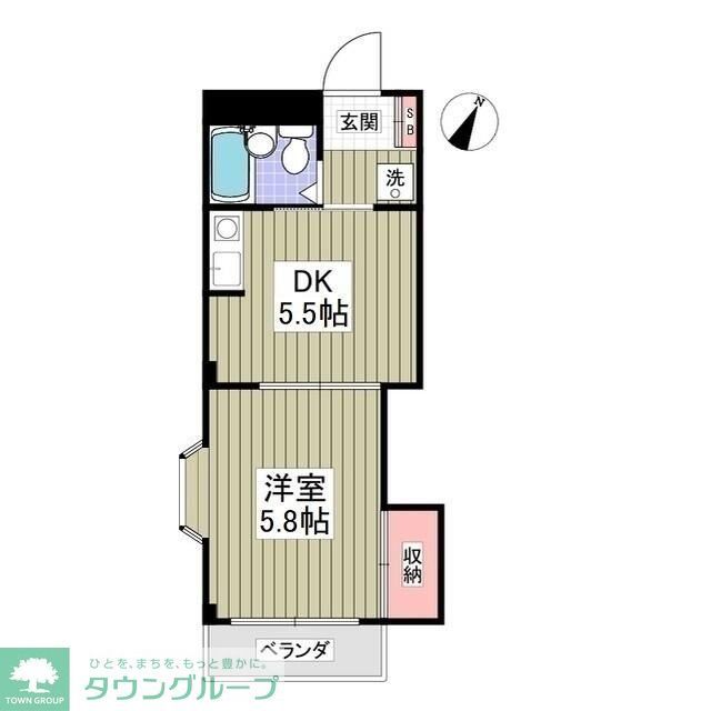 川崎市高津区向ケ丘のマンションの間取り