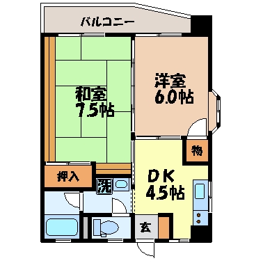 リバーサイド II（天満町）の間取り