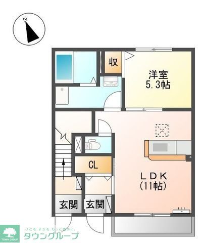 秩父郡皆野町大字皆野のアパートの間取り