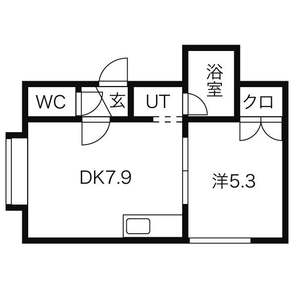 札幌市西区発寒十条のアパートの間取り