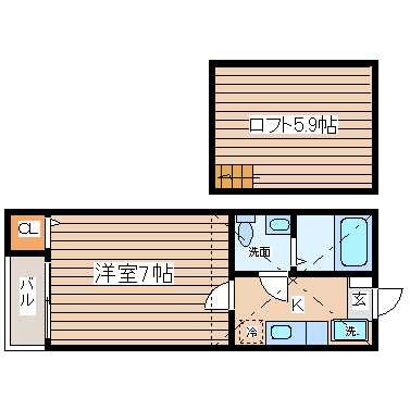 サンシャイン河原町の間取り