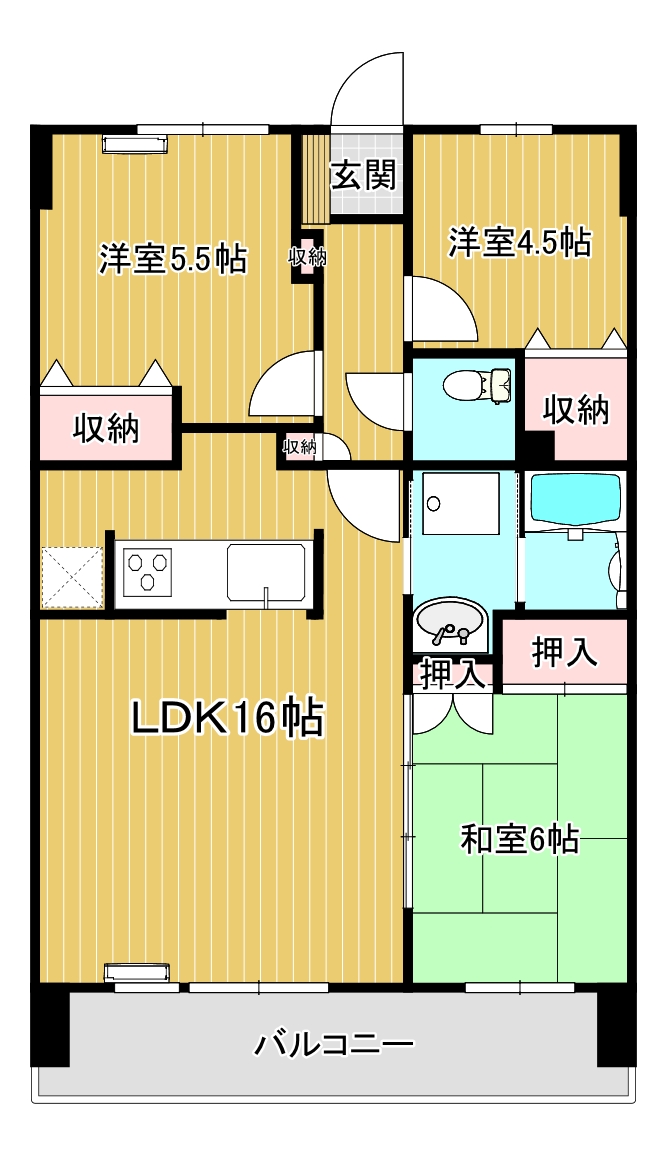 西武新宿線 田無駅 徒歩4分 8階建 築30年の間取り写真