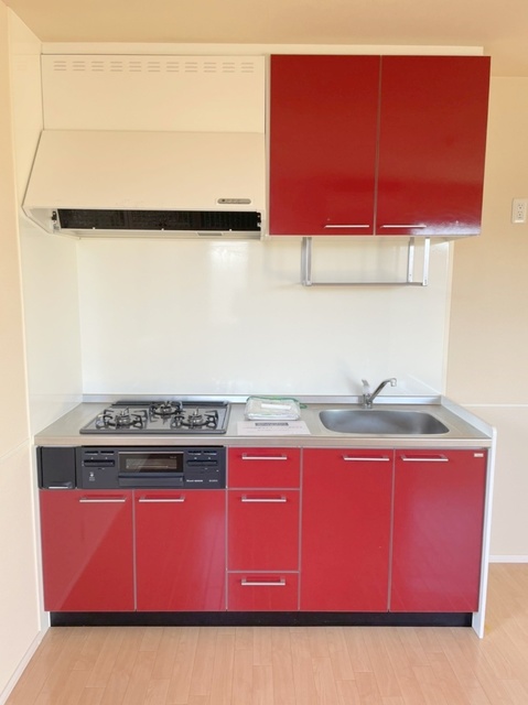 キッチン　料理の幅が広がるグリル付ガス3口システムキッチン