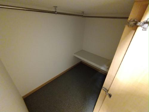 収納　ウォークインクローゼット内照明あり