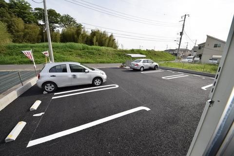 眺望　南向き、目の前駐車場なので日当たり良好です。