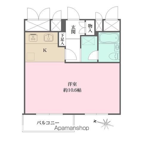 ＪＲ総武線 中野駅 徒歩7分 4階建 築44年の間取り写真