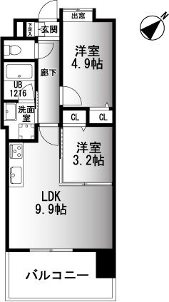 地下鉄空港線 東比恵駅 徒歩19分 13階建 築10年の間取り写真