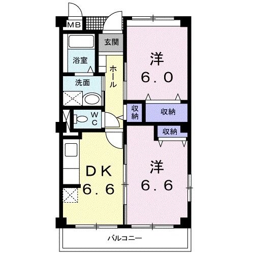 スプランドールSマンションの間取り写真