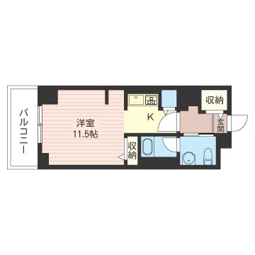 レジデンスシャルマン月島の間取り写真