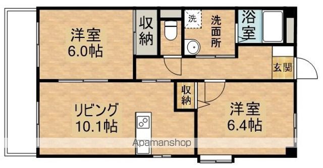 ＪＲ山陽本線 西川原駅 徒歩21分 3階建 築26年の間取り写真