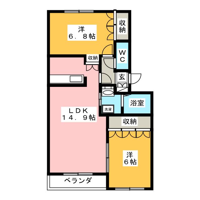 プランドールヒルズ弐号館の間取り写真