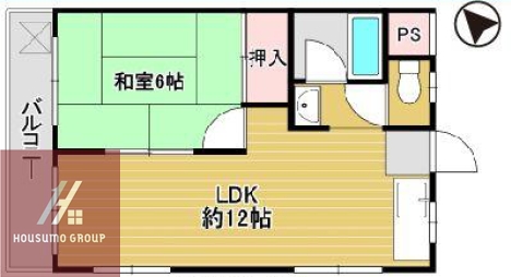 桂ハイツの間取り写真