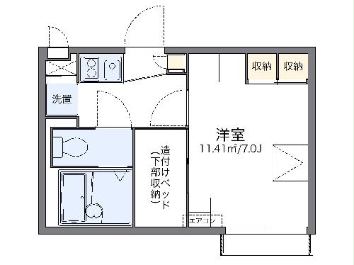 【レオパレスパーチェ作新台の間取り】