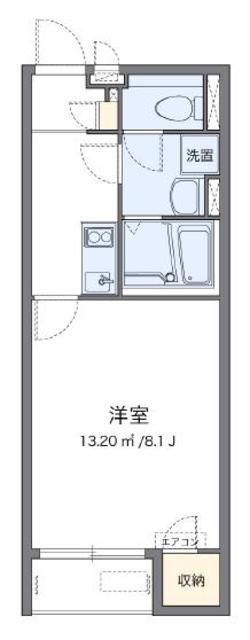 座間市西栗原のアパートの間取り