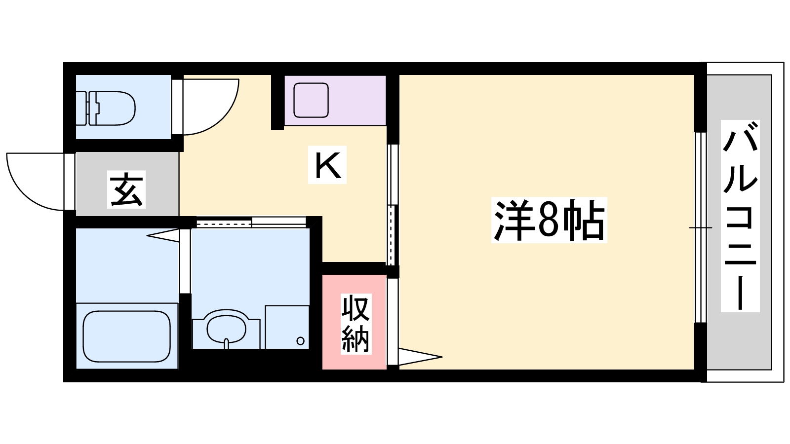 姫路市北条永良町のアパートの間取り