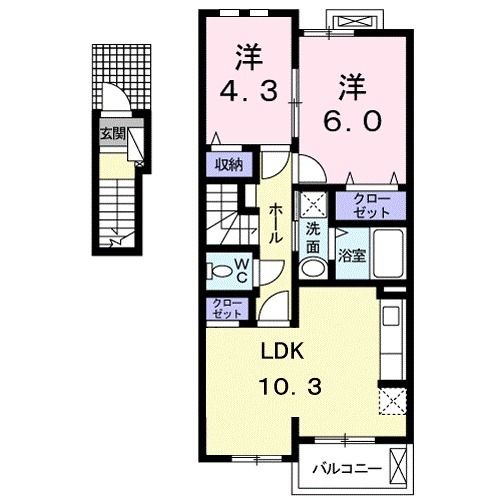 世羅郡世羅町大字西上原のアパートの間取り