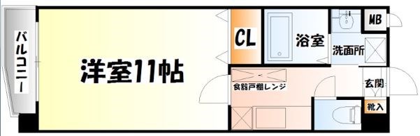 仙台市青葉区木町通のマンションの間取り