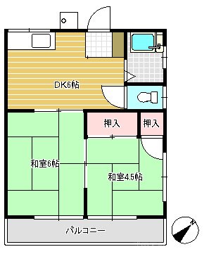 鎌ケ谷市南鎌ケ谷のアパートの間取り