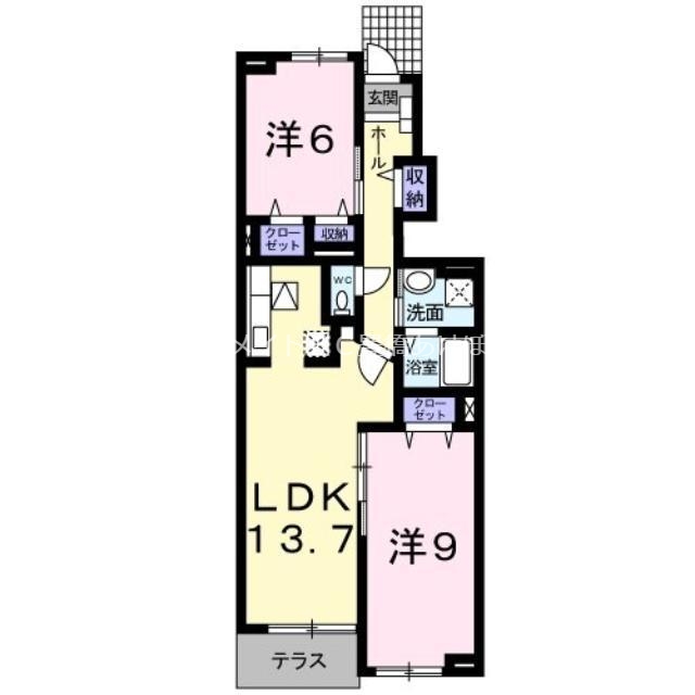 新城市石田のアパートの間取り