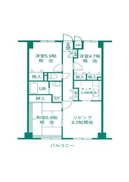 セザンつくし野の間取り