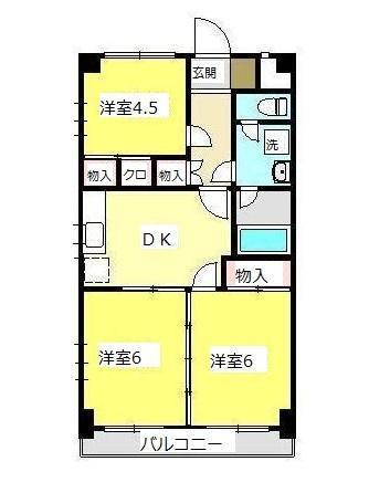 青梅市野上町のマンションの間取り