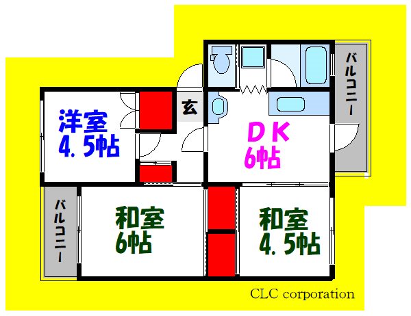 江戸川区東葛西のマンションの間取り