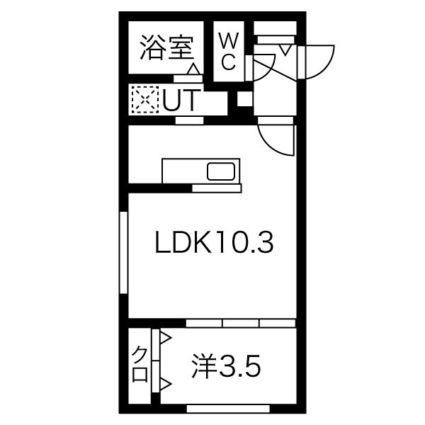 札幌市手稲区前田二条のマンションの間取り