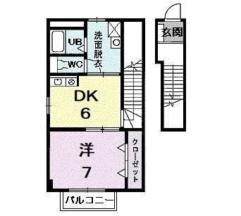 犬山市松本町のアパートの間取り