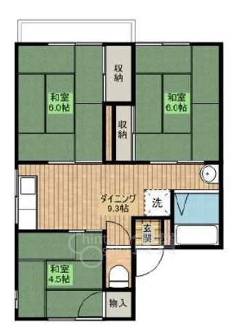 池田市鉢塚のアパートの間取り