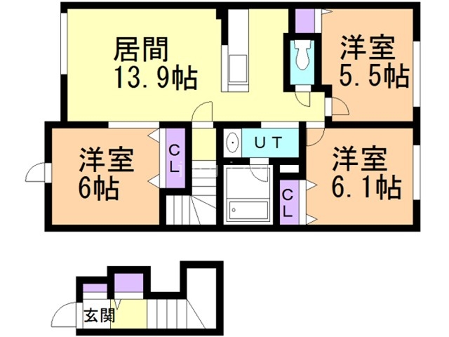 メゾン　ド　ビエラの間取り