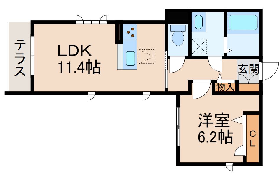 和歌山市西布経丁のマンションの間取り