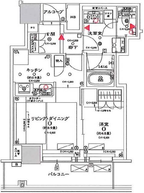 ザ・パークハウス神戸タワーの間取り