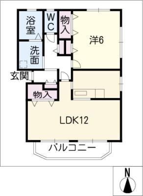 アバンス大竹Ｂ棟の間取り