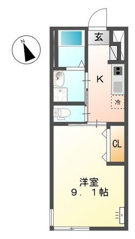 羽生市西のアパートの間取り