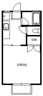 水戸市酒門町のアパートの間取り