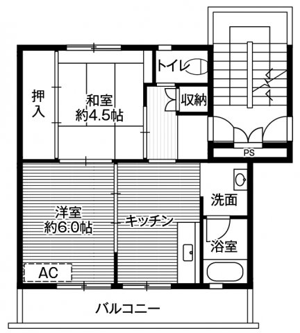 ビレッジハウス渋民1号棟の間取り